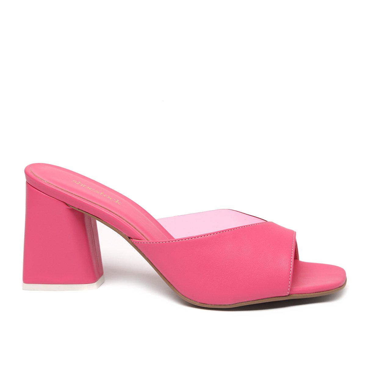 Tamanco Shoestock Lila Vinil Salto Bloco