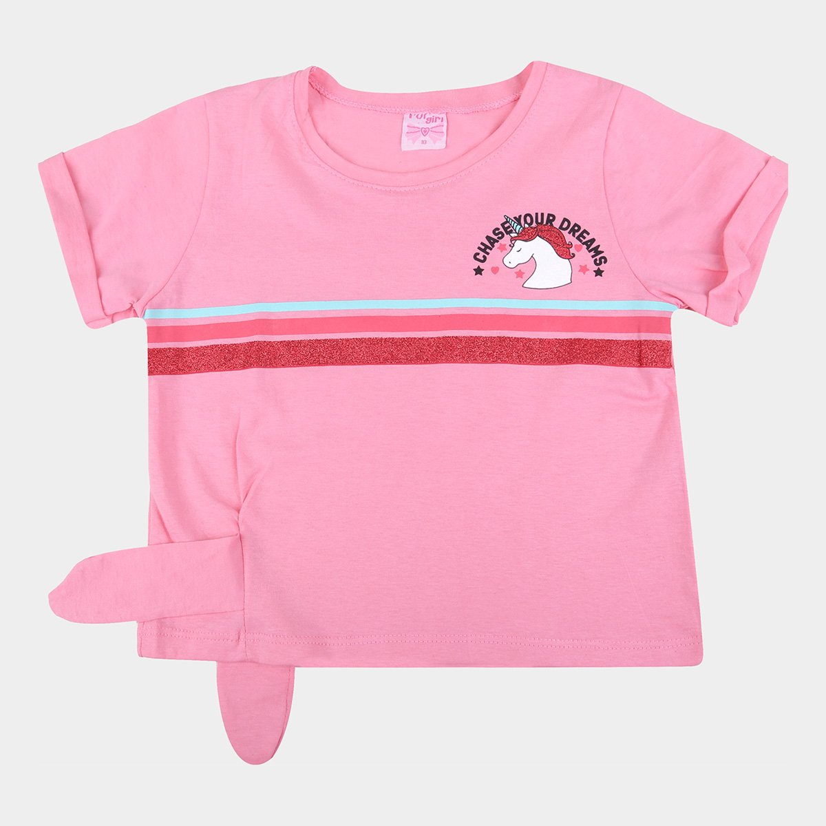 Blusa Infantil For Girl Amarração Unicórnio Feminina