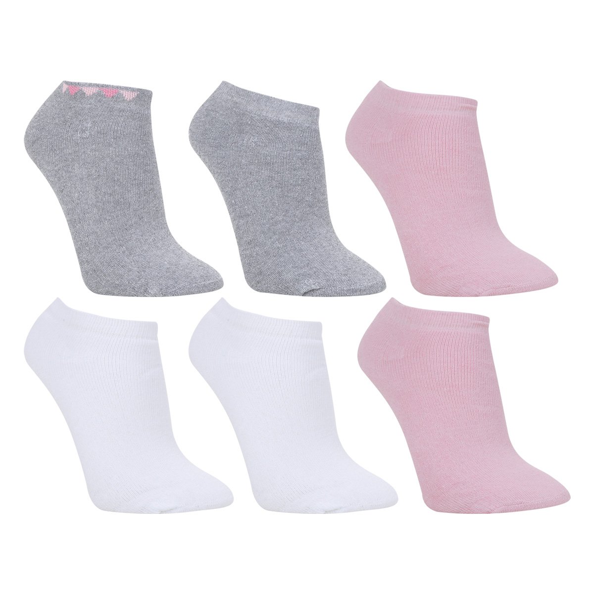 Kit Meia Cia da Meia Cano Curto C/ 6 Pares Feminina