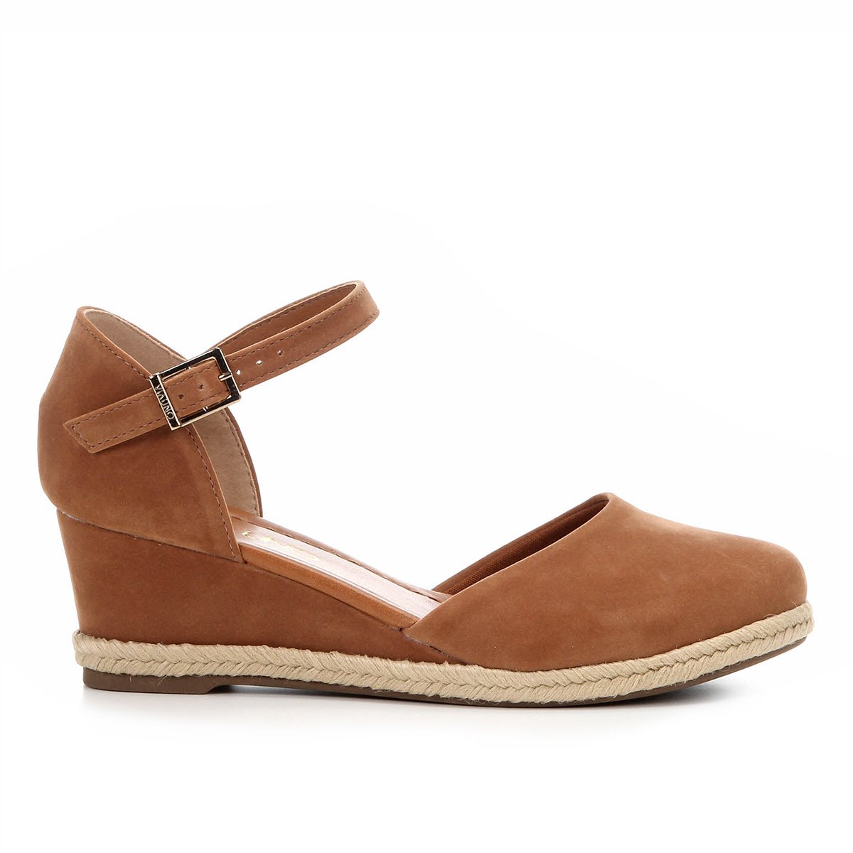 sandália anabela via uno espadrille fechada feminina