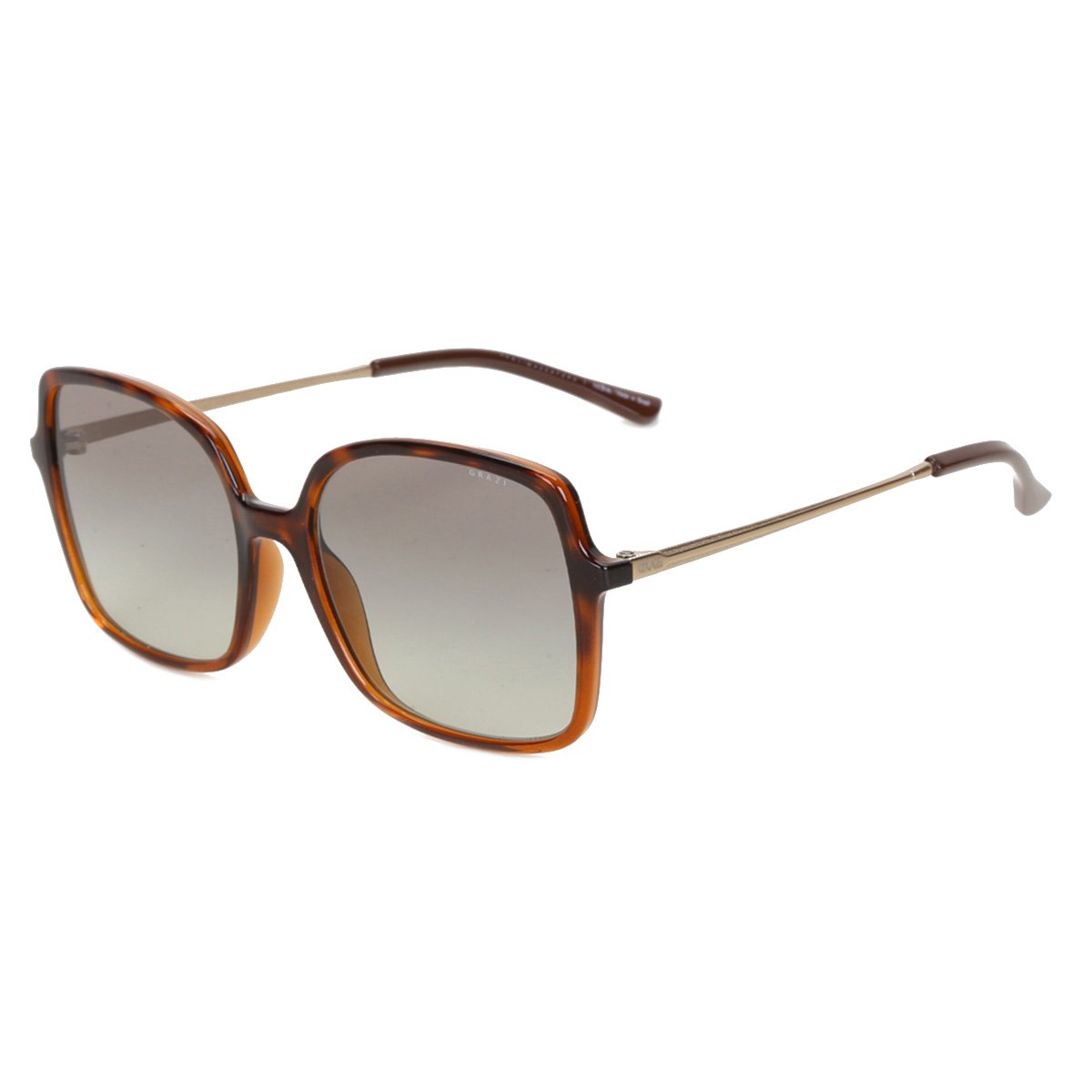 Óculos de Sol Grazi Havana Quadrado Degradê Feminino