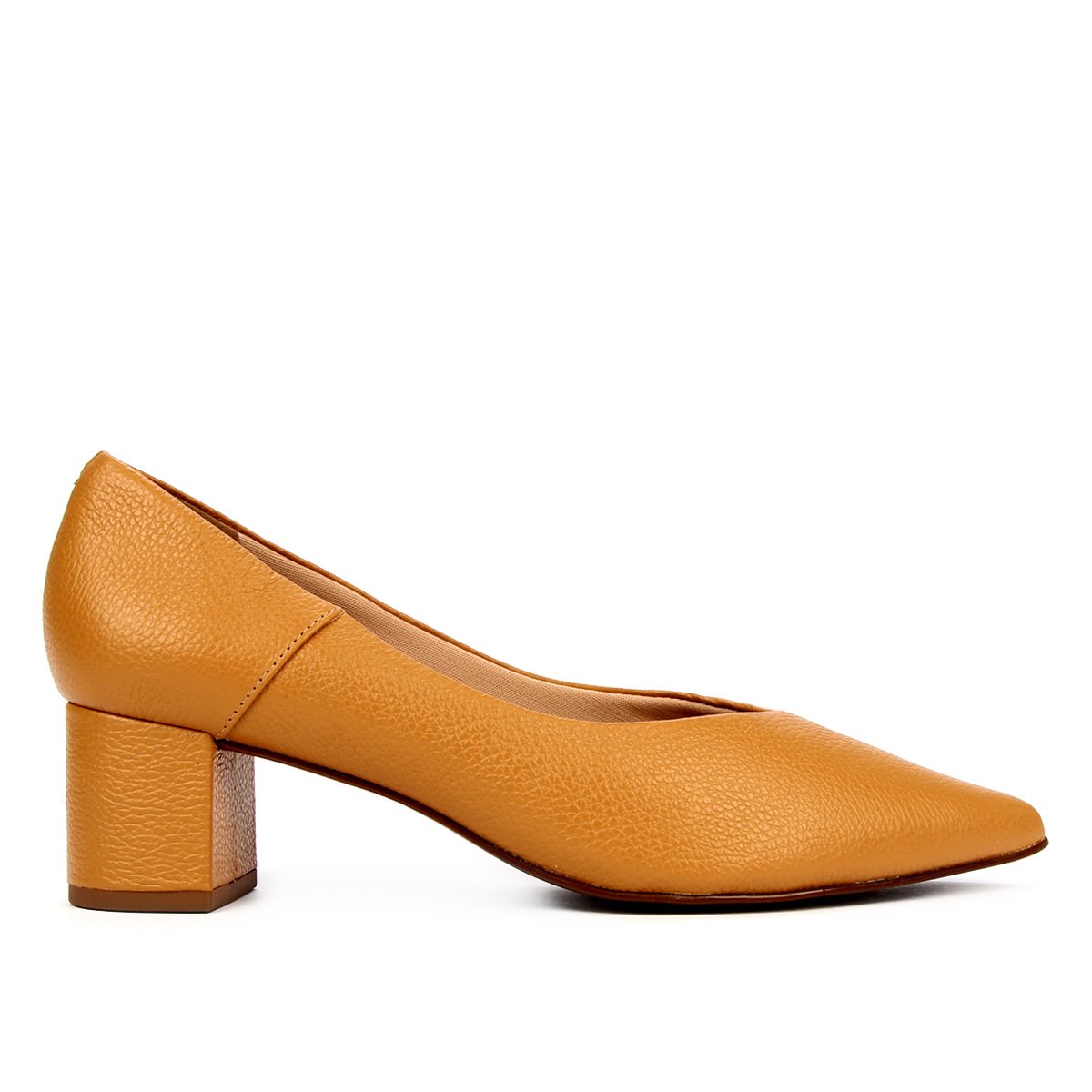Scarpin Couro Loucos & Santos Salto Baixo Bico Fino