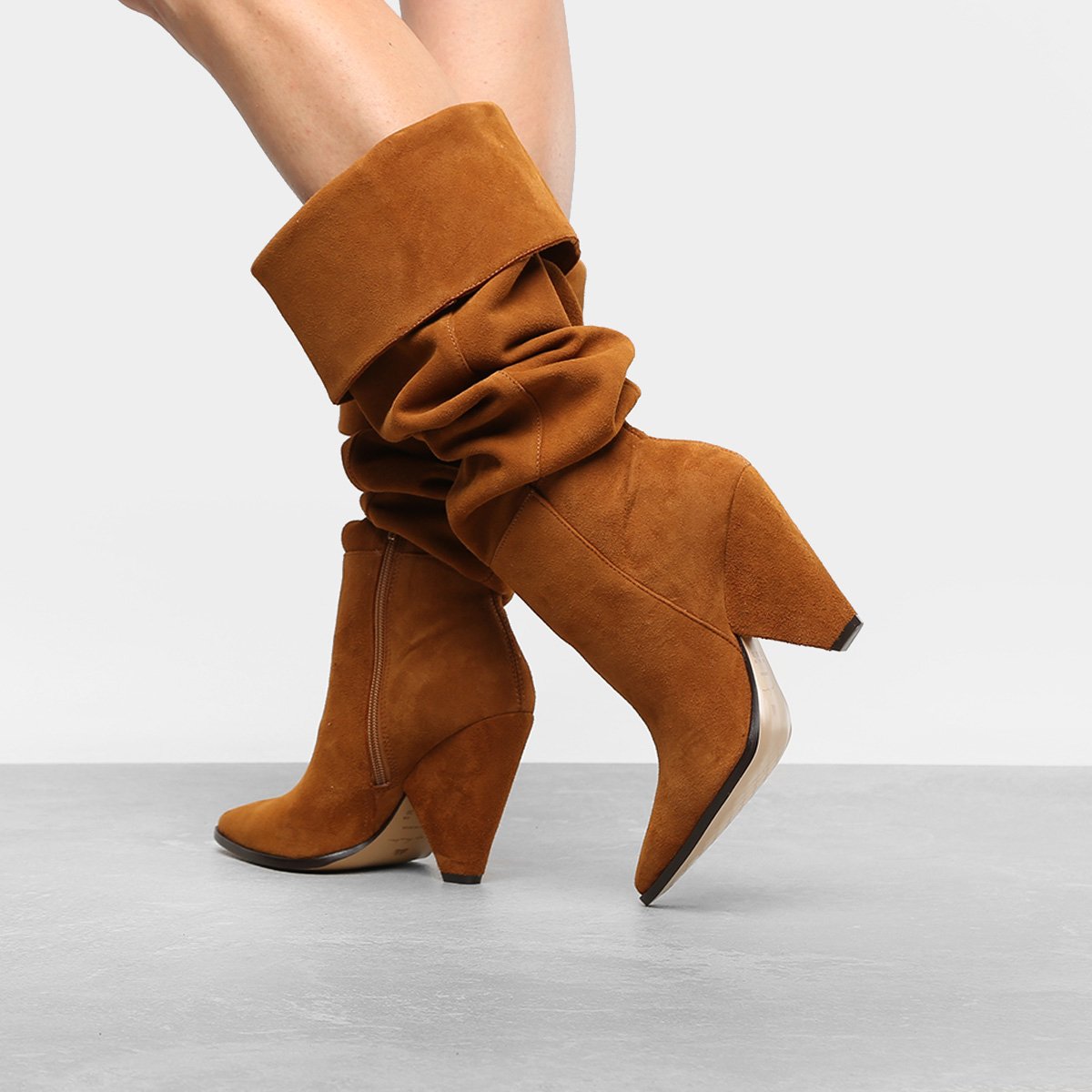 bota slouch cano curto