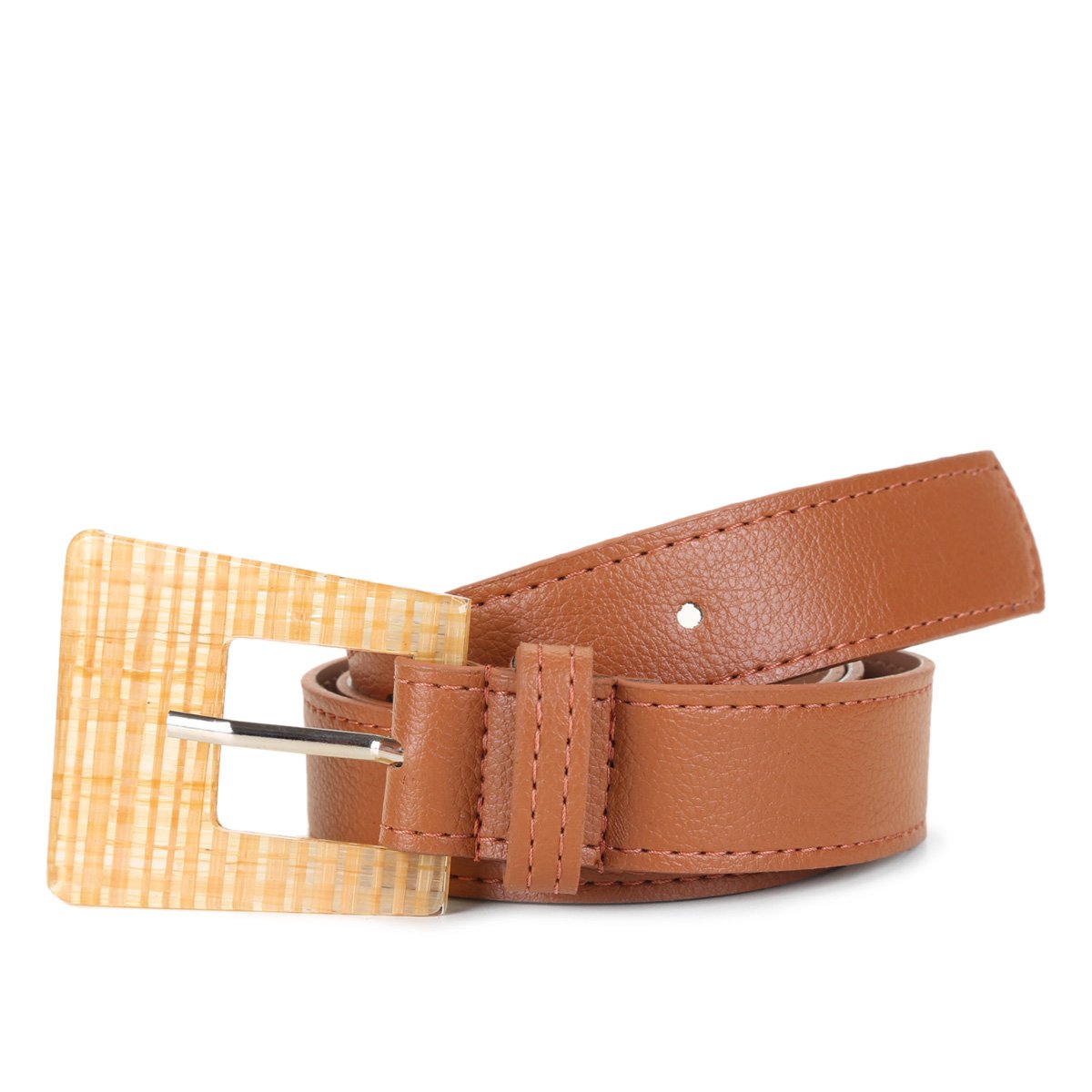 Cinto Atelier dos Cintos Croco Fivela Quadrada Feminino