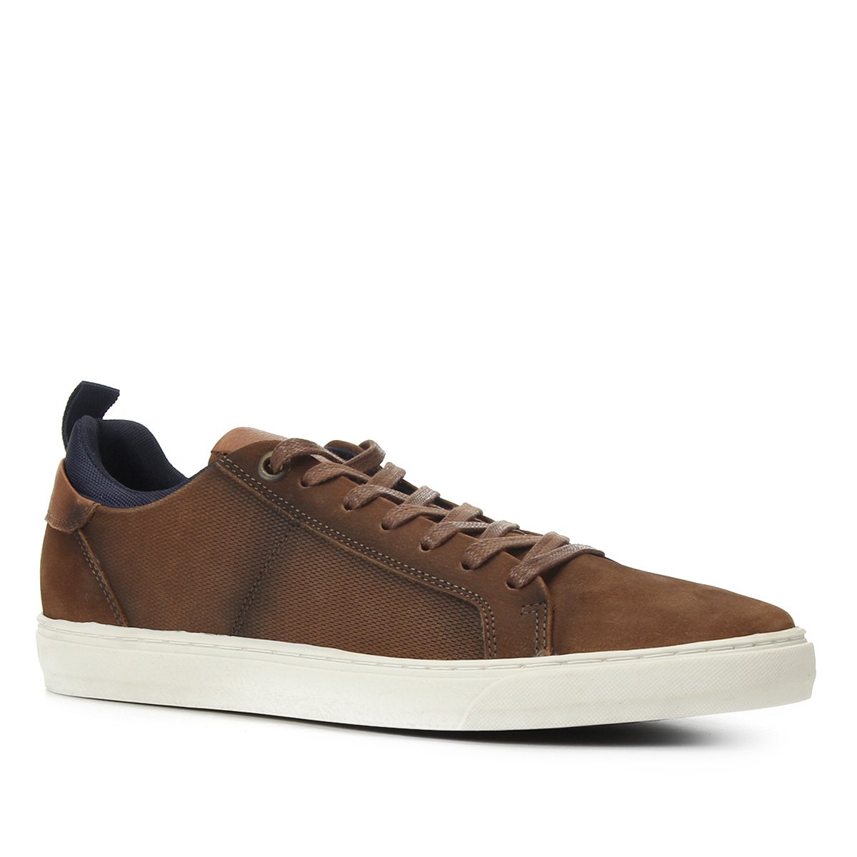 Sapatênis Couro Shoestock Básico Masculino