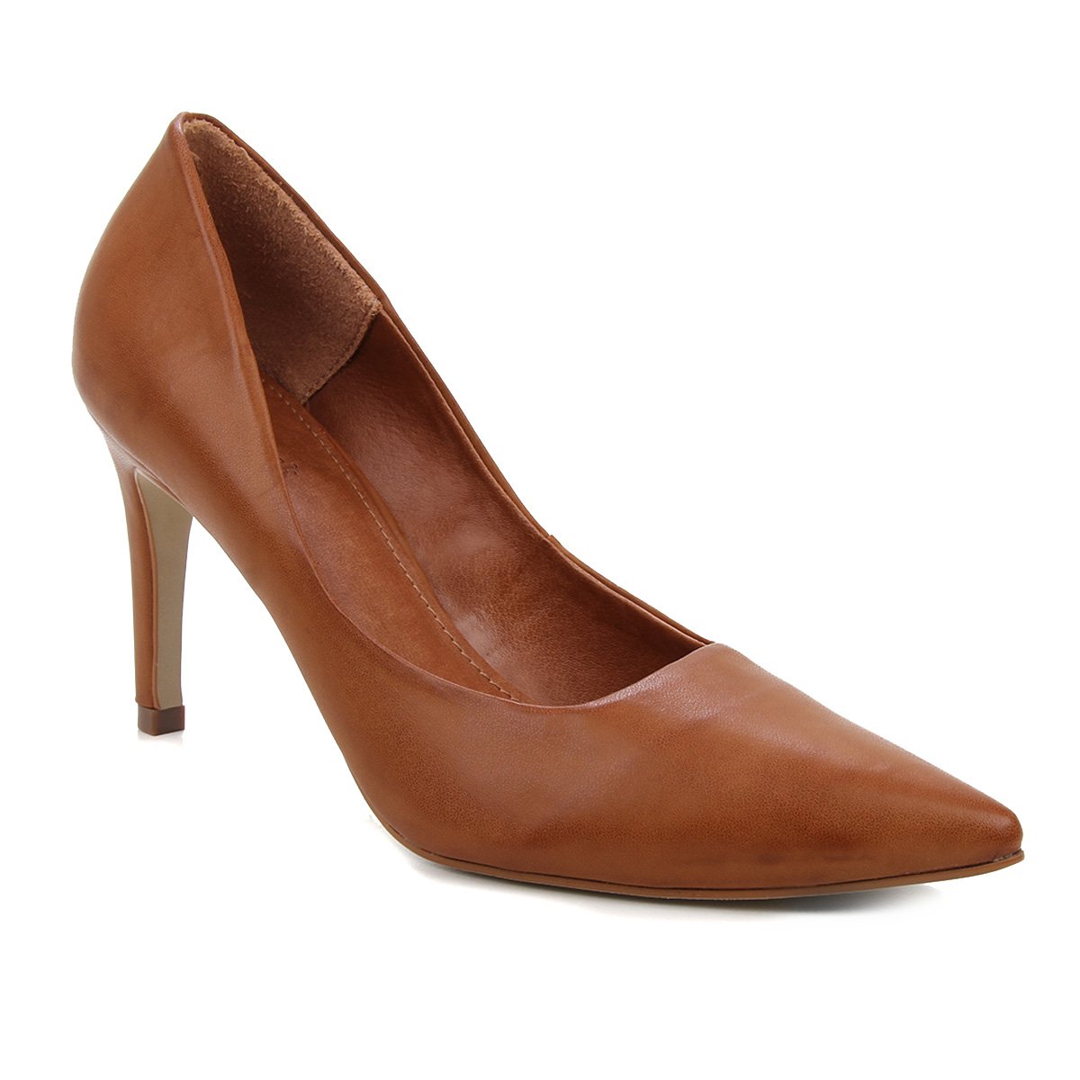 Scarpin Couro Shoestock Salto Alto Atanado Graciela