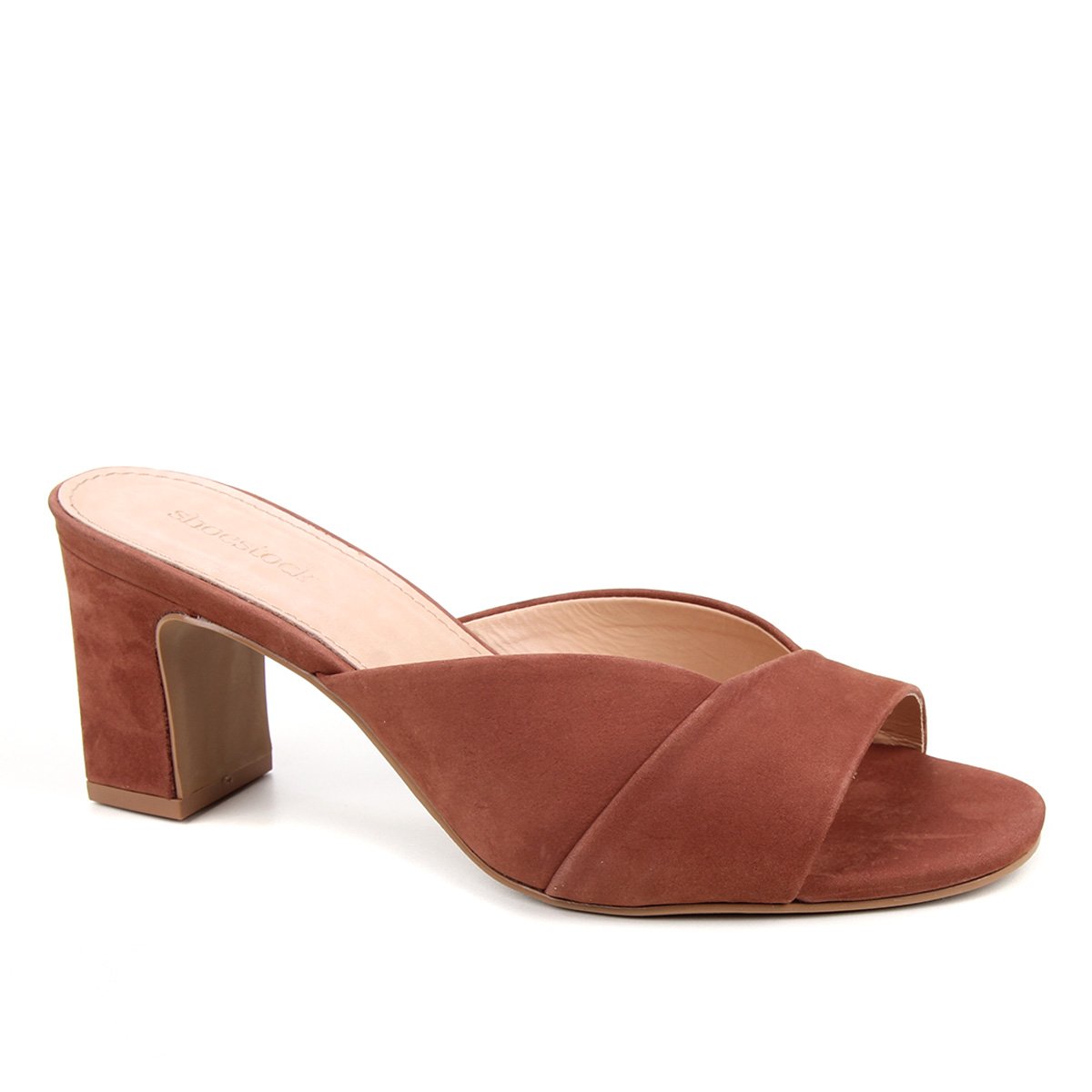 Tamanco Couro Shoestock Salto Grosso Nobuck
