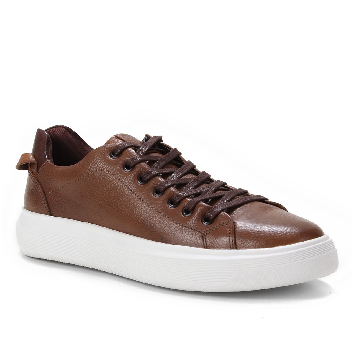 Sapatênis Couro Shoestock Confort Basic Masculino