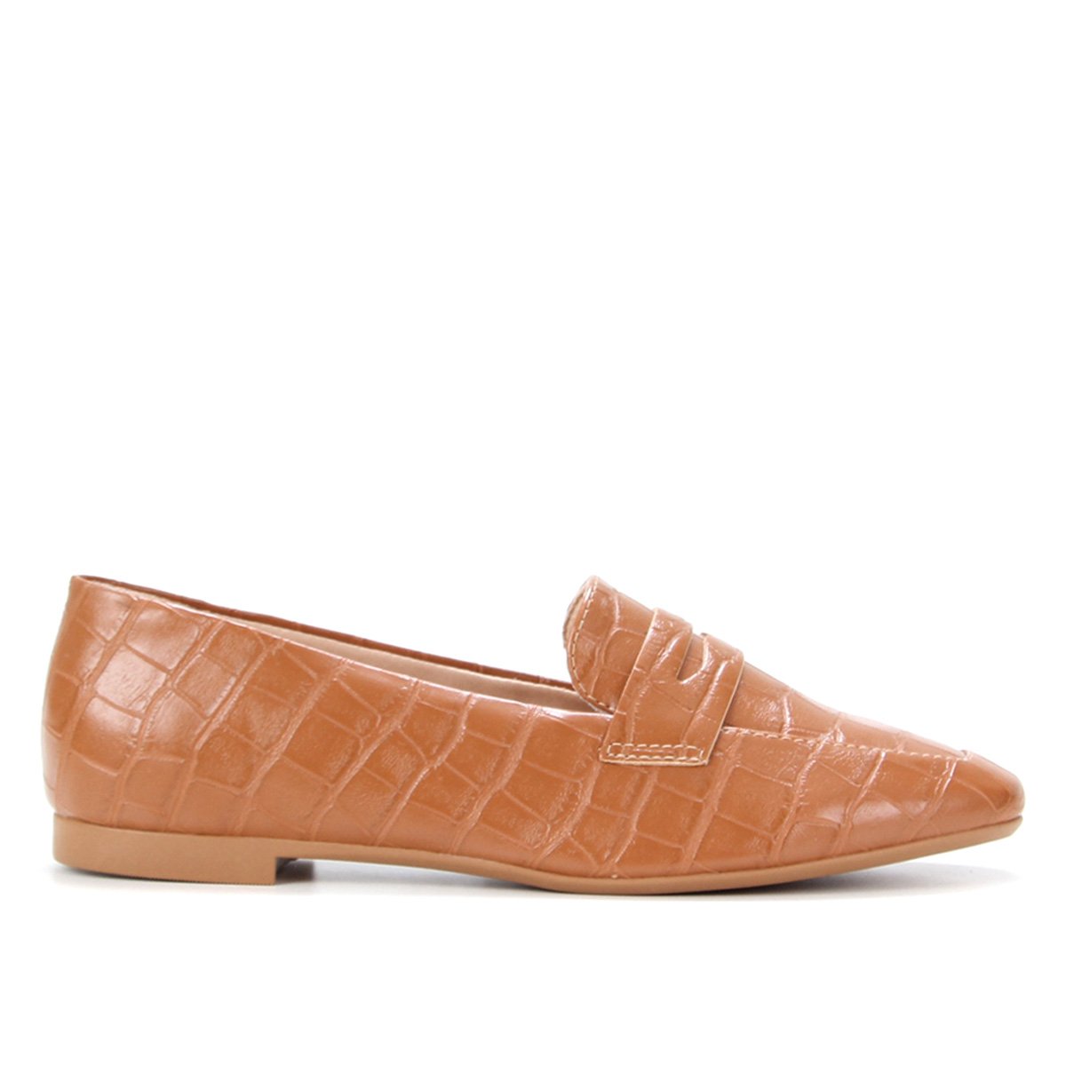 Mocassim Shoestock Loafer Croco Feminino