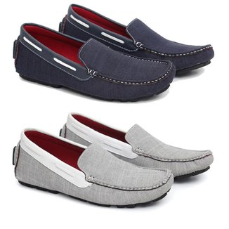 2 Pares Sapato Mocassim Dockside Casual Masculino Classic