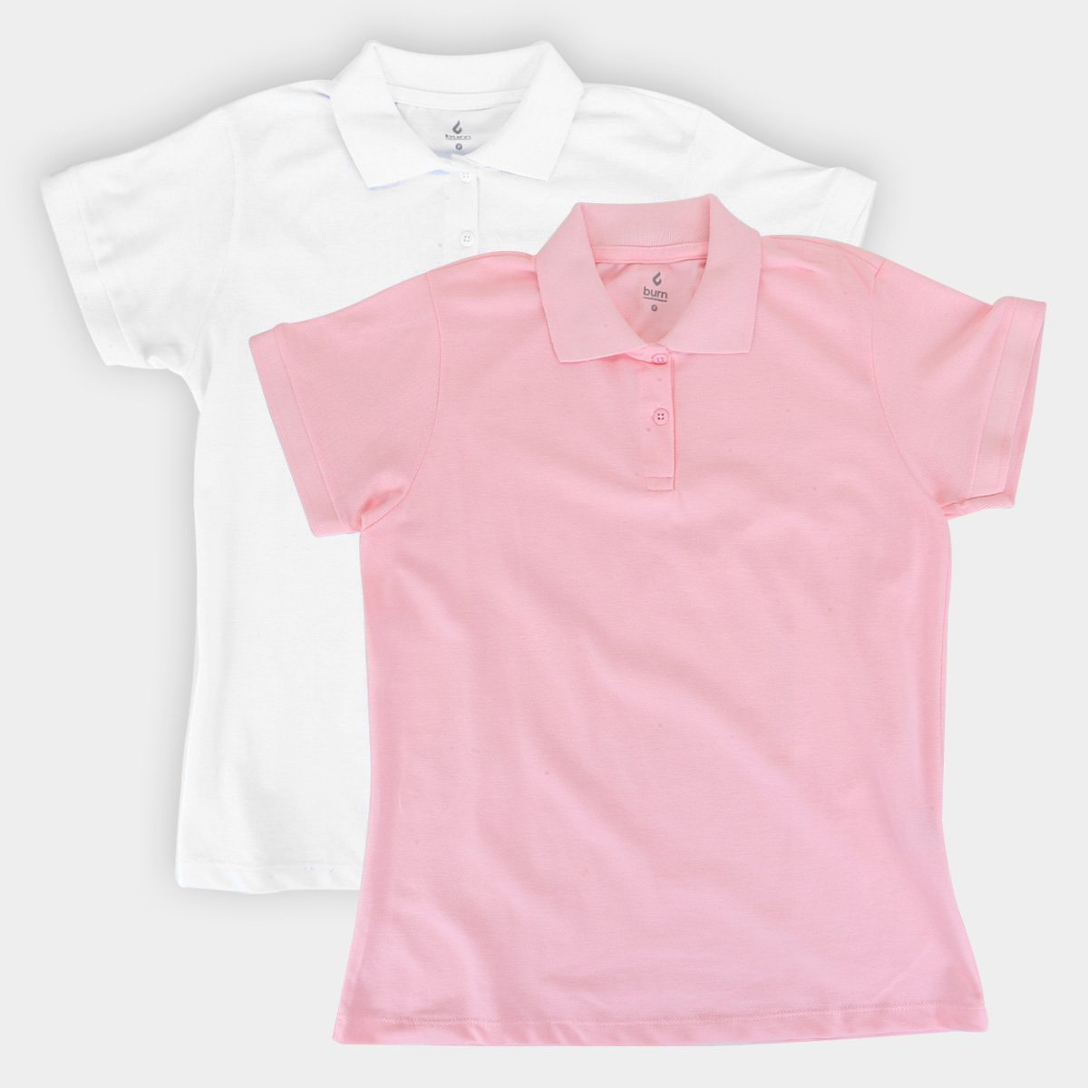 Kit Camisa Polo Burn Básica C/ 2 Peças Feminina