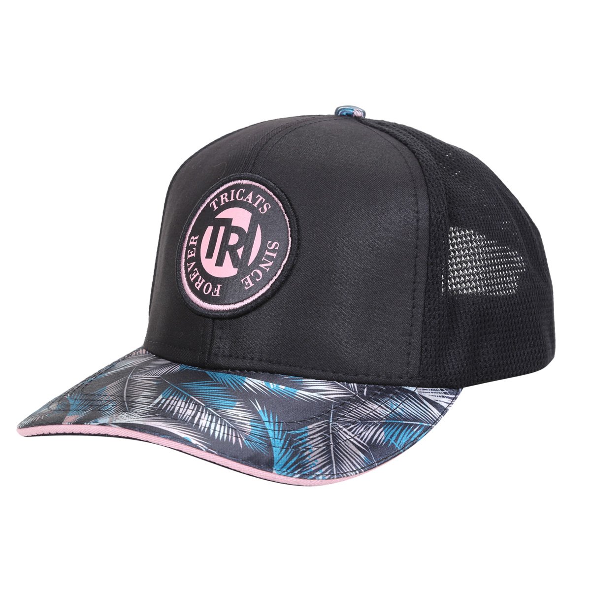 Boné Tricats Aba Curva Strapback Trucker Folhagem Feminino