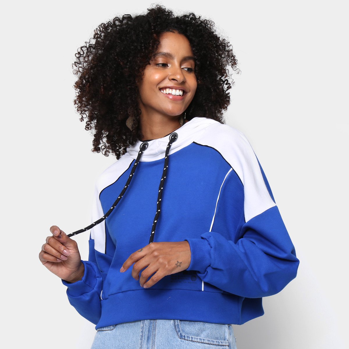 Moletom Colcci Cropped Com Capuz Feminino