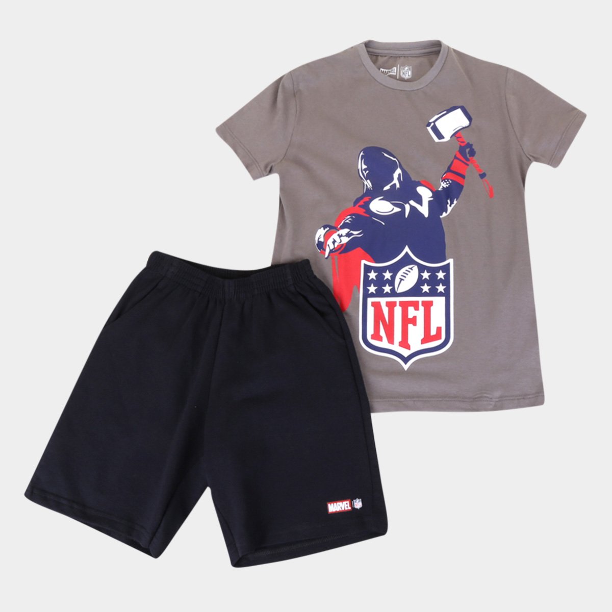 Conjunto Juvenil NFL Marvel Masculino