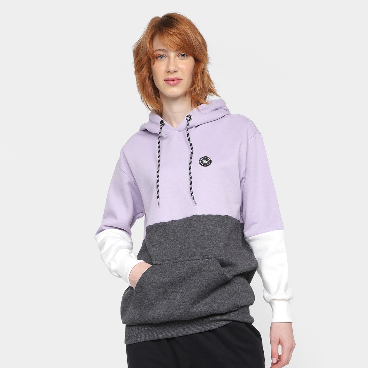 Blusa Moletom Hang Loose Clean com Capuz Feminino