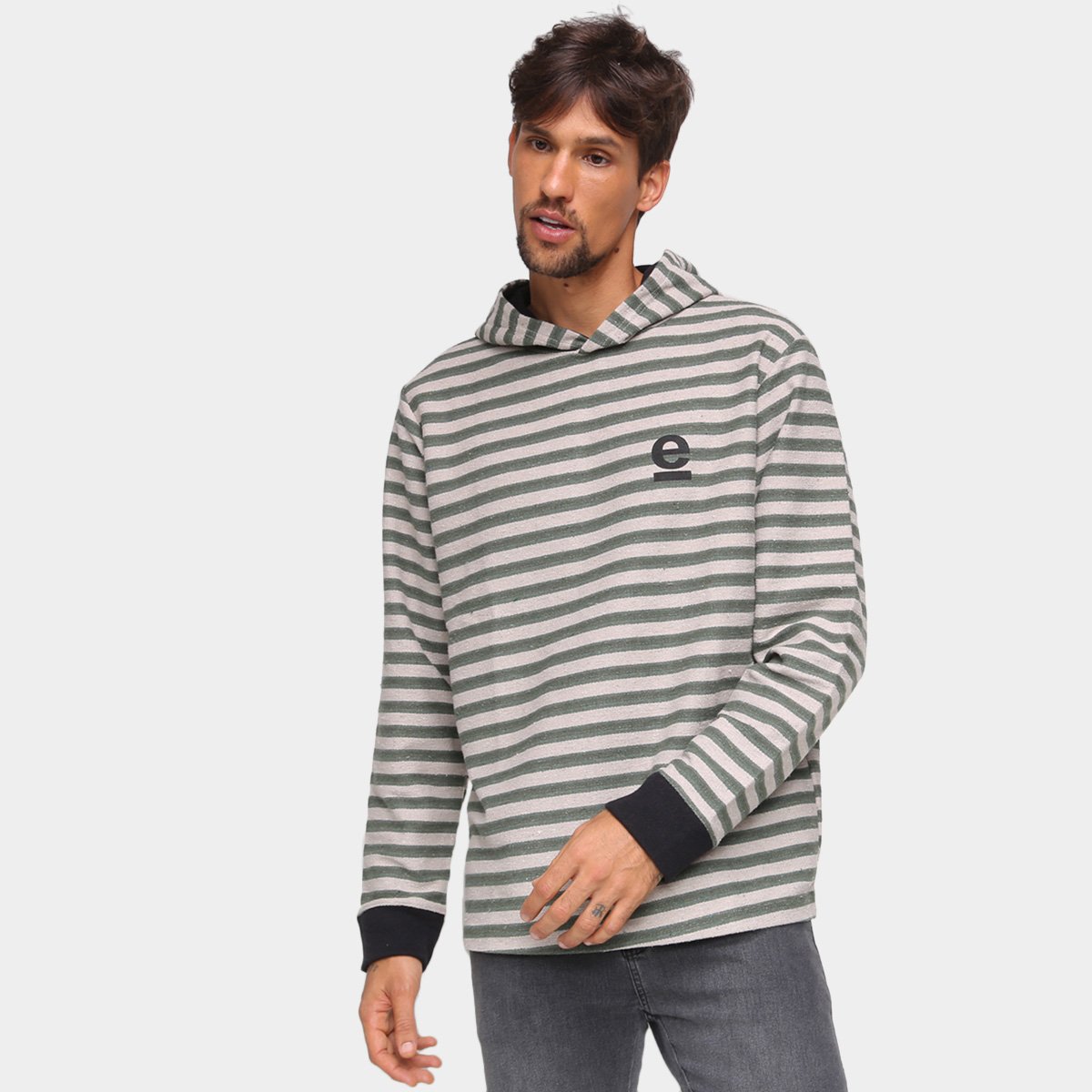 Moletom Osklen Listrado C/ Capuz Masculino