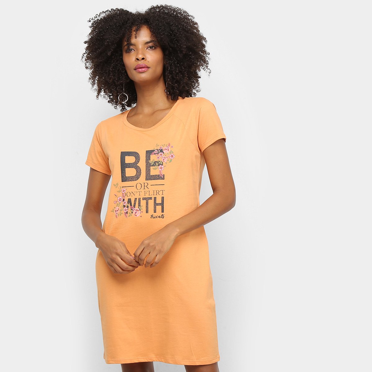 Vestido Curto Tricats Raglan Be