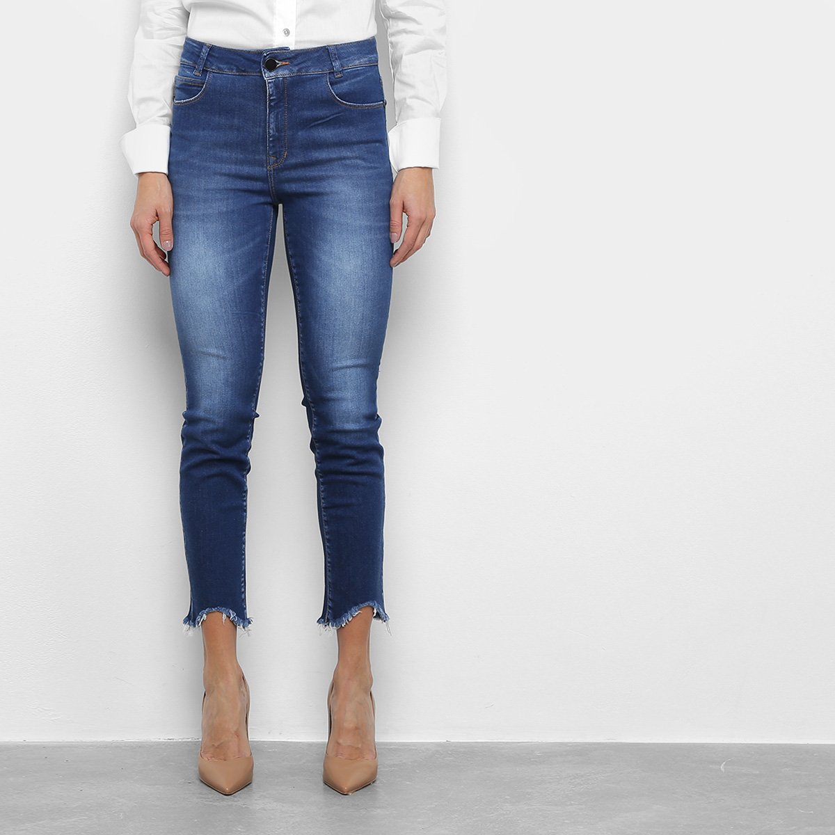 Calça Jeans Maria Filó Cigarrete Feminina