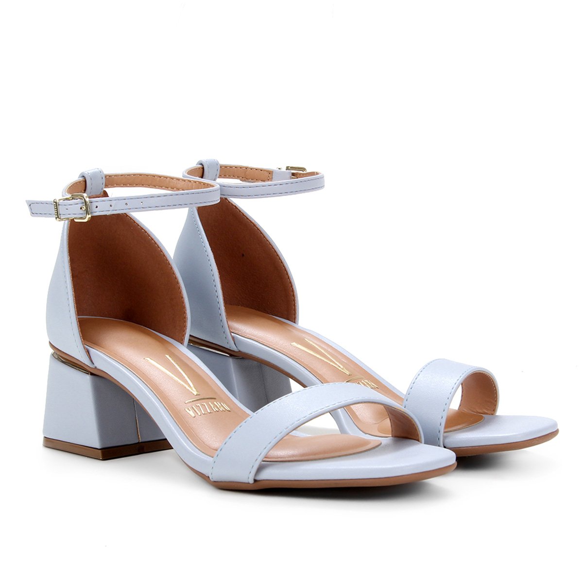 Sandália Vizzano Salto Bloco Lisa Feminina