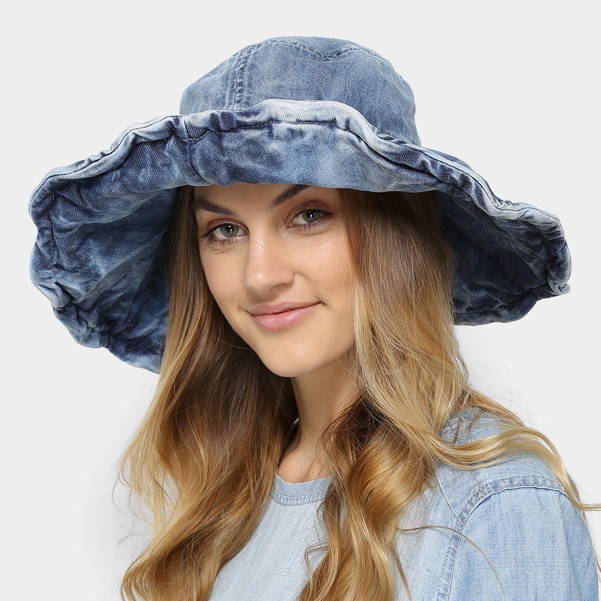 Chapéu jeans feminino Clearance