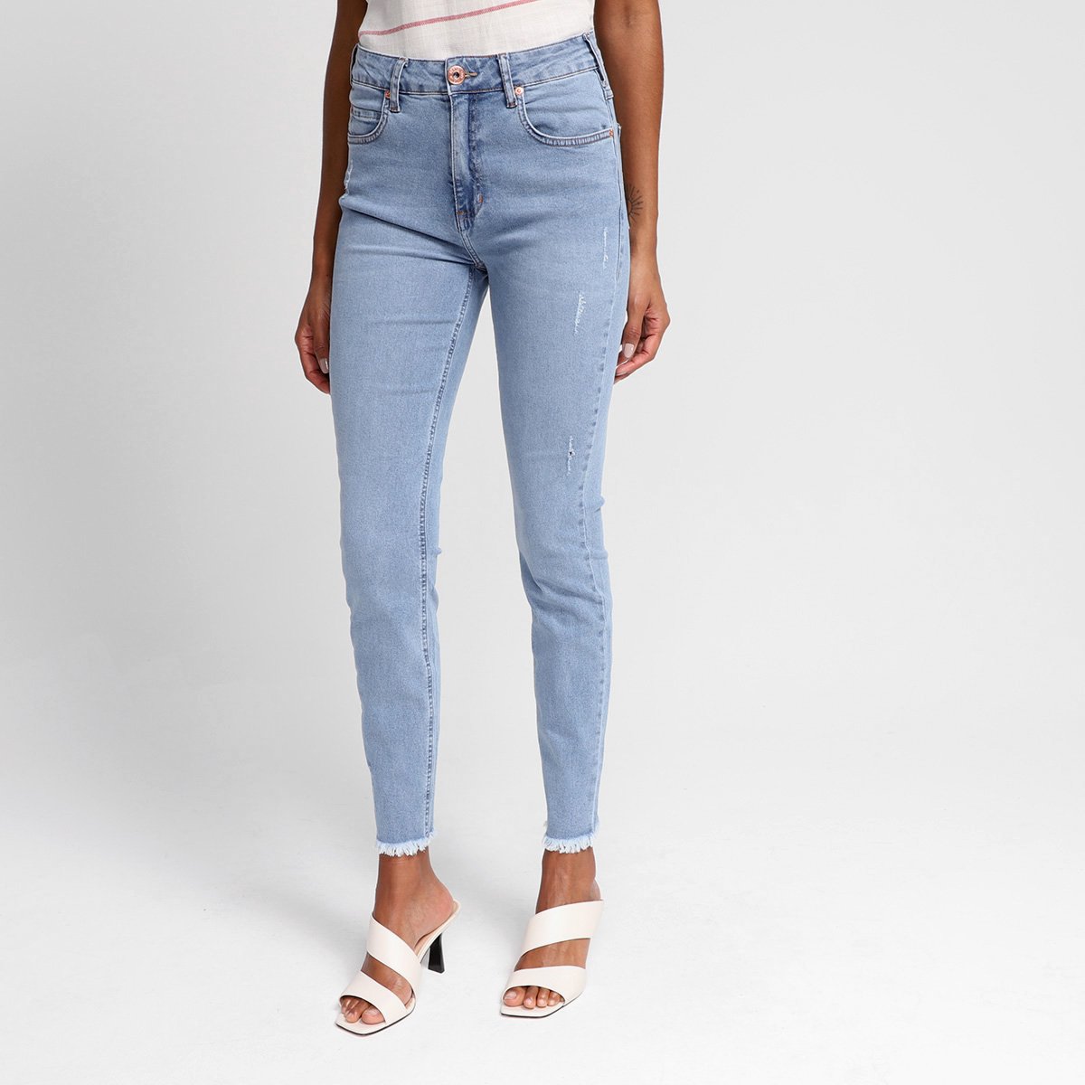Calça Jeans Cigarrete Forum Marisa 2 Cintura Média Feminina
