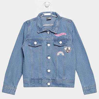 Jaqueta Jeans Brandili Bordado Infantil