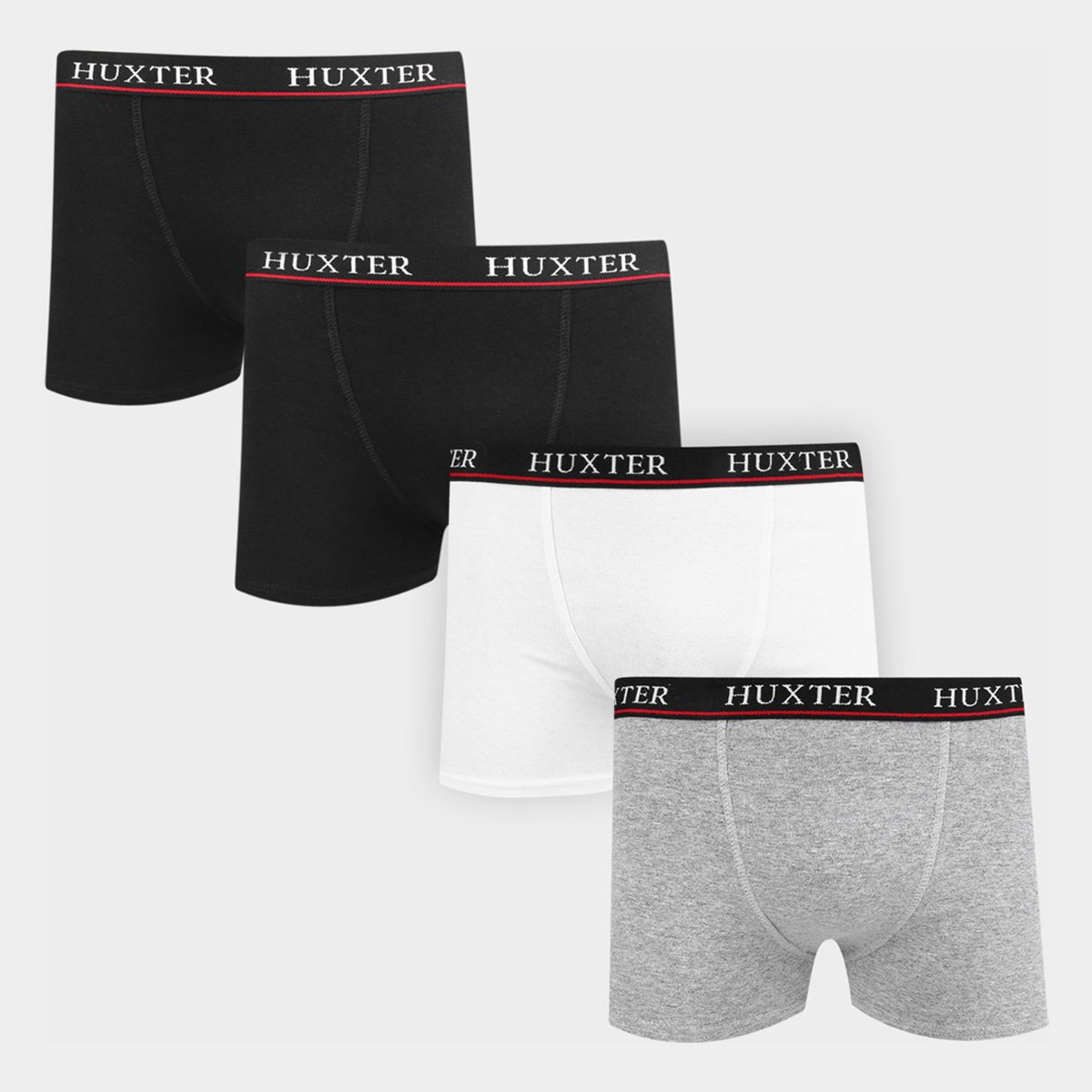 Kit Cueca Boxer Huxter 4 Peças Masculina