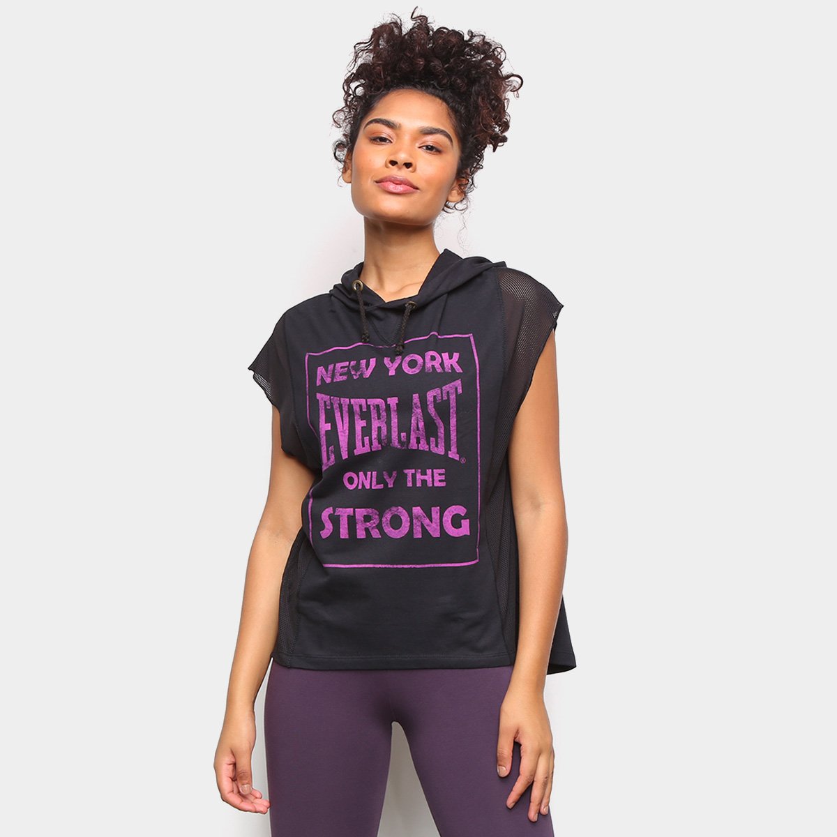 Regata Everlast Capuz Estampa Grande Feminina