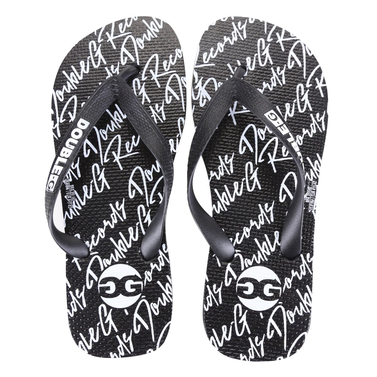 Chinelo Qix Double-G Writing Masculino