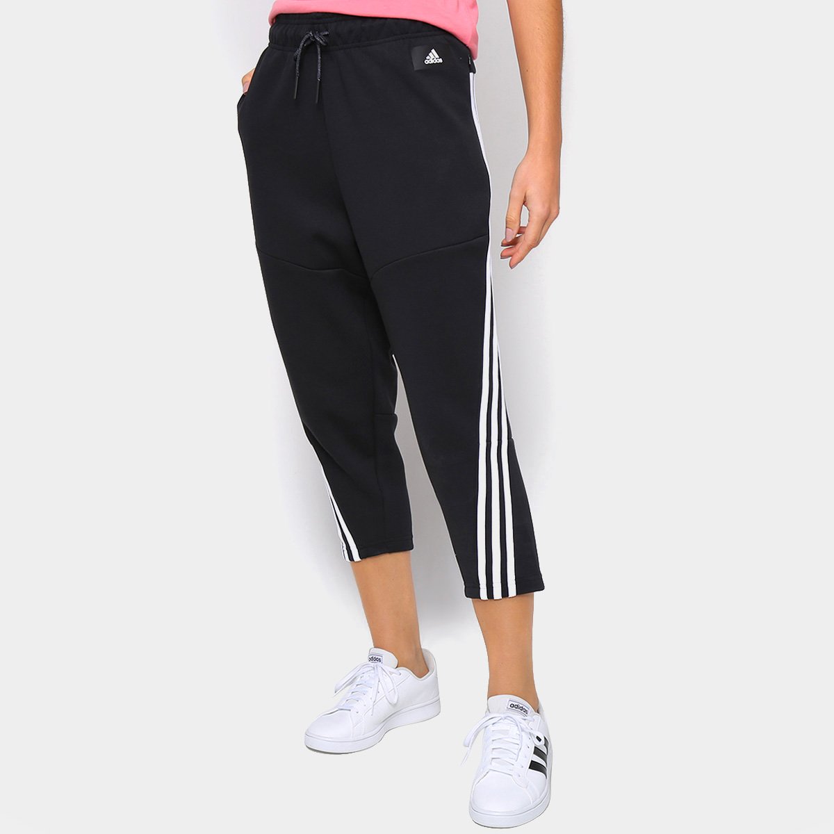 Calça Adidas 7/8 Wrapped 3 Listras Feminina