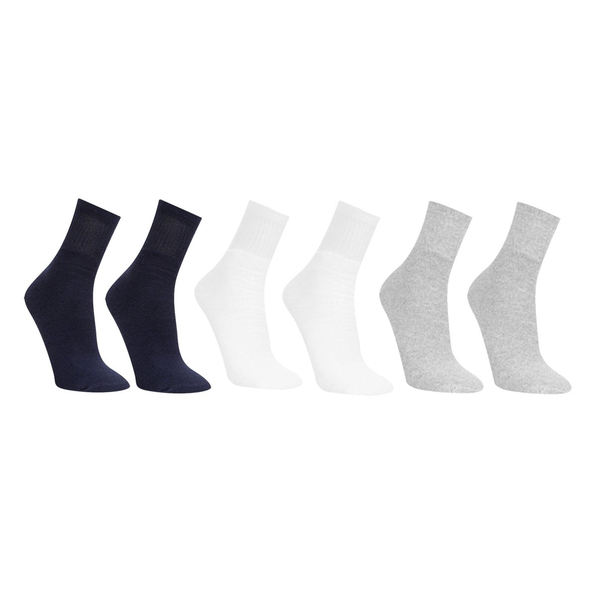 Kit Meia Cano Médio Cia da Meia Esportiva Masculina 6 Pares