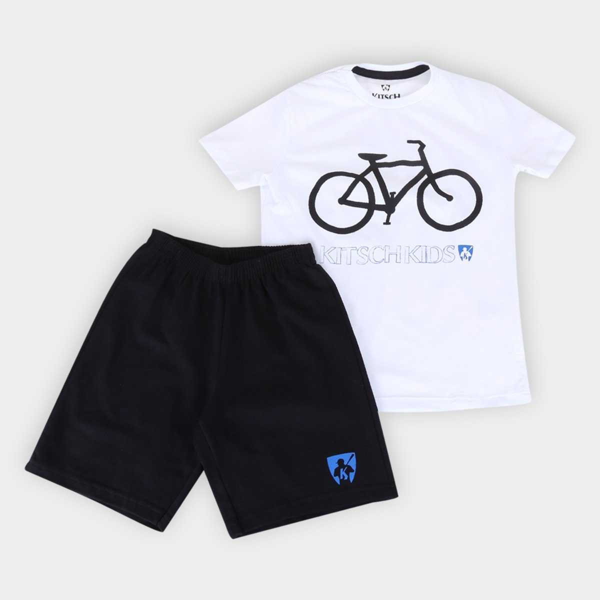 Conjunto Infantil MR. Kitsch Camiseta Bike + Short Liso Masculino