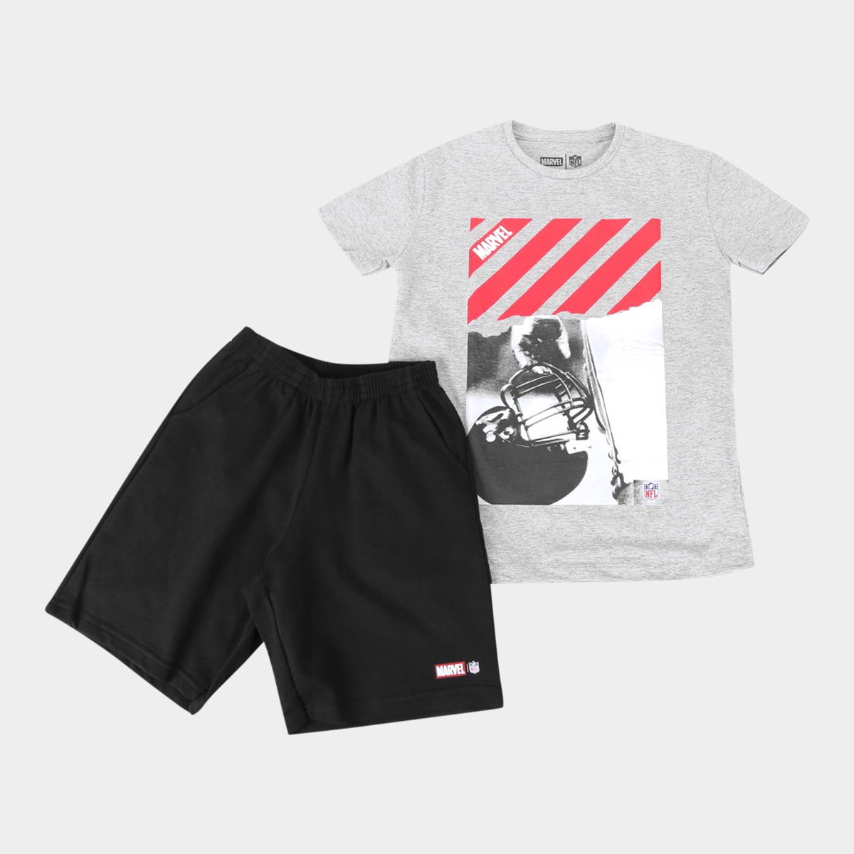 Conjunto Juvenil NFL Marvel Masculino