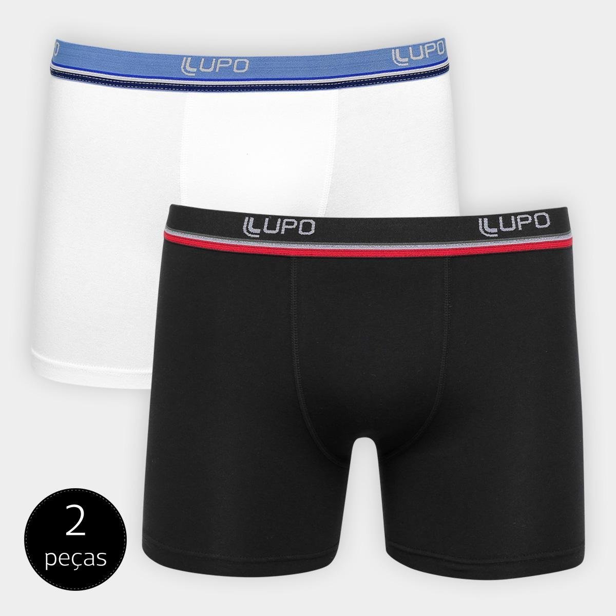 Kit Cueca Lupo Algodão com Elastano 2 Peças