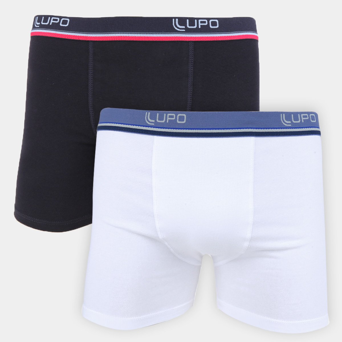 Kit Cueca Boxer Lupo Com Elastano Masculino 2 Peças