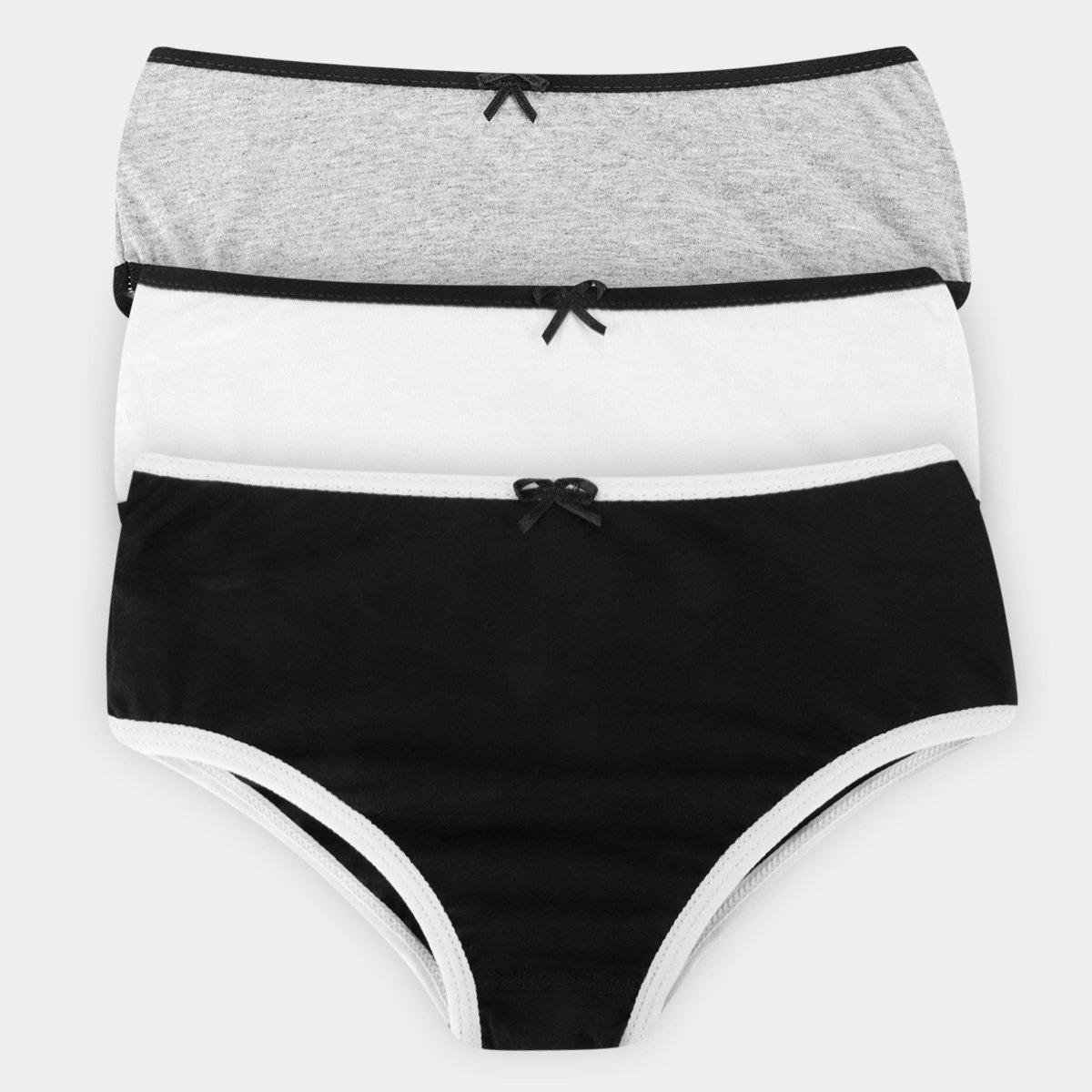 Kit Infantil Calcinha Lobinha Lupo Menina 3 Peças