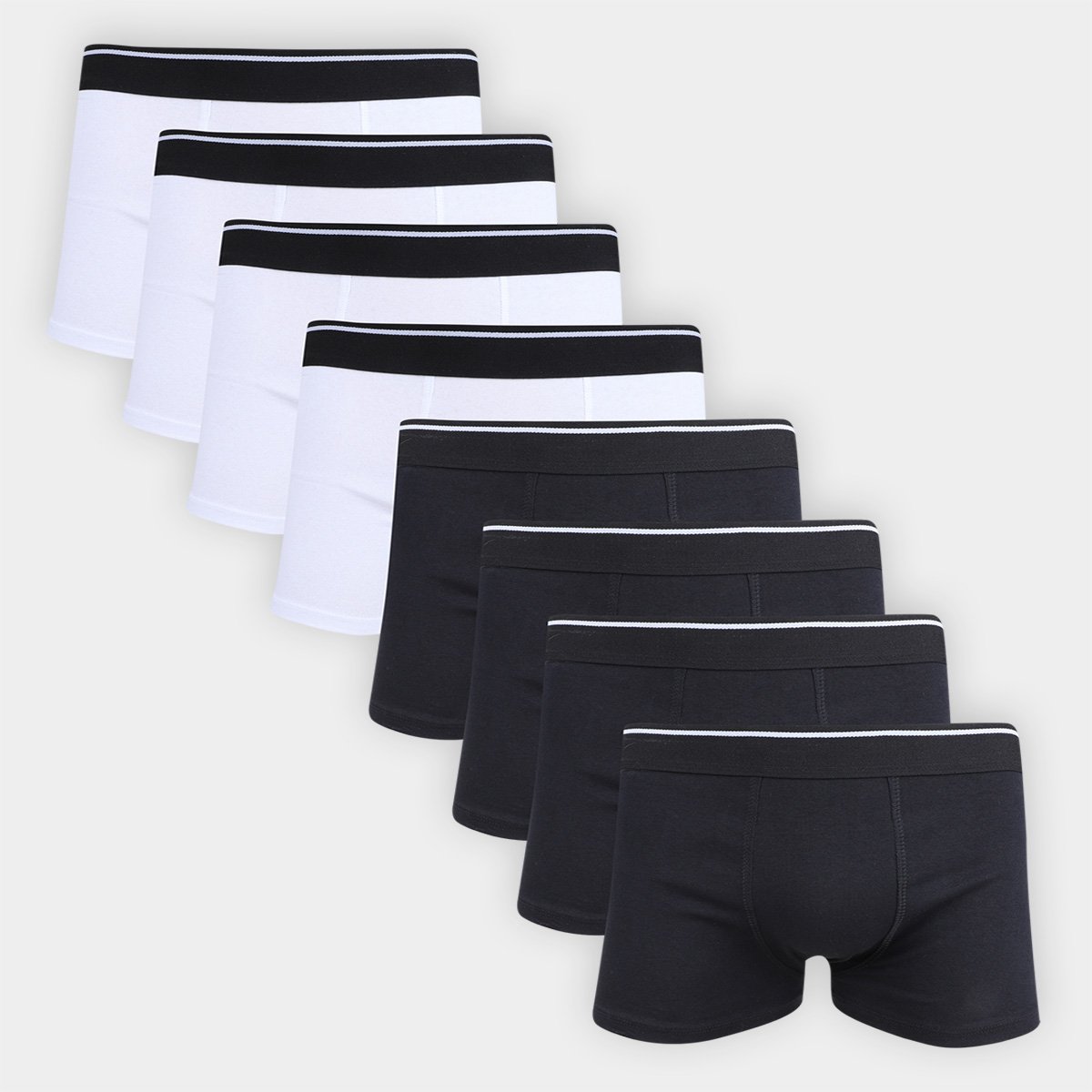 Kit Cueca Boxer La Math's C/ 8 Peças Masculina