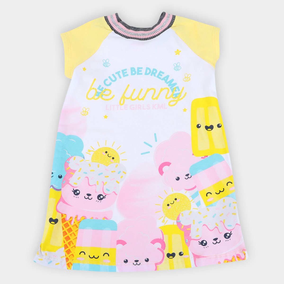 Vestido Infantil Kamylus Sorvetes