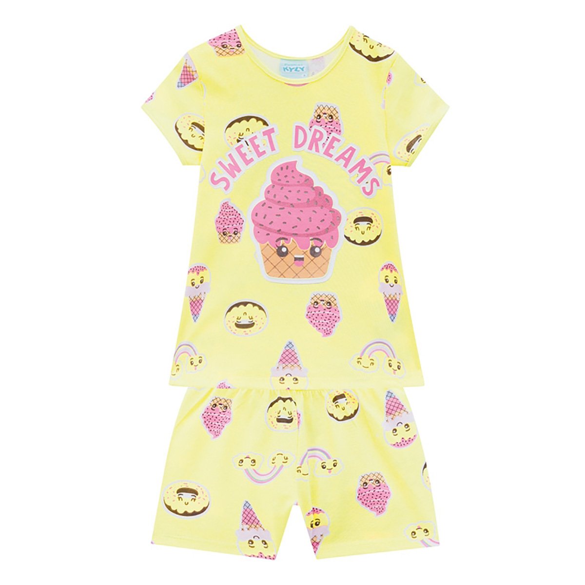 Pijama Infantil Kyly Sweet Dreams Brilha no Escuro Feminino
