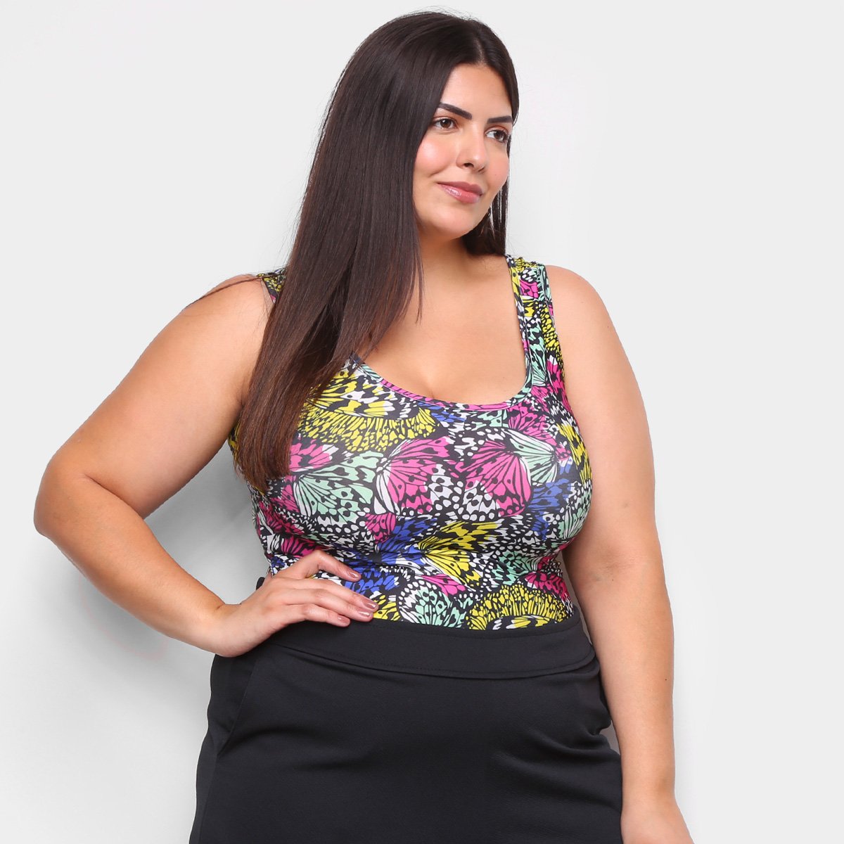 Body Naif Poá Plus Size