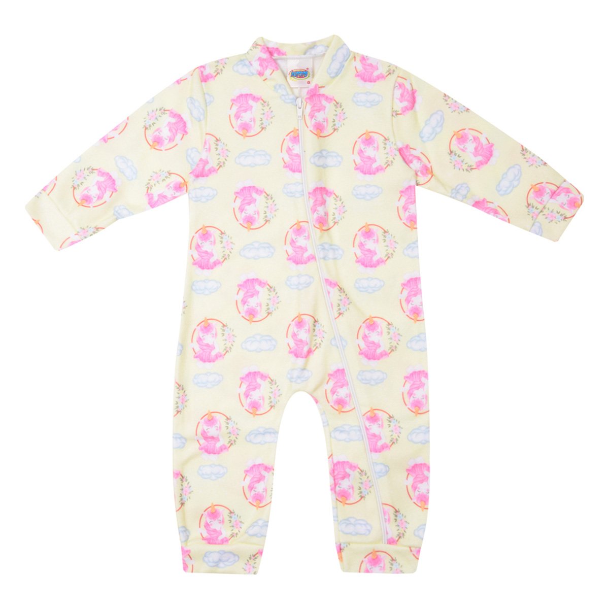 Pijama Macacão Bebê Duzizo Soft Unicórnio Feminino