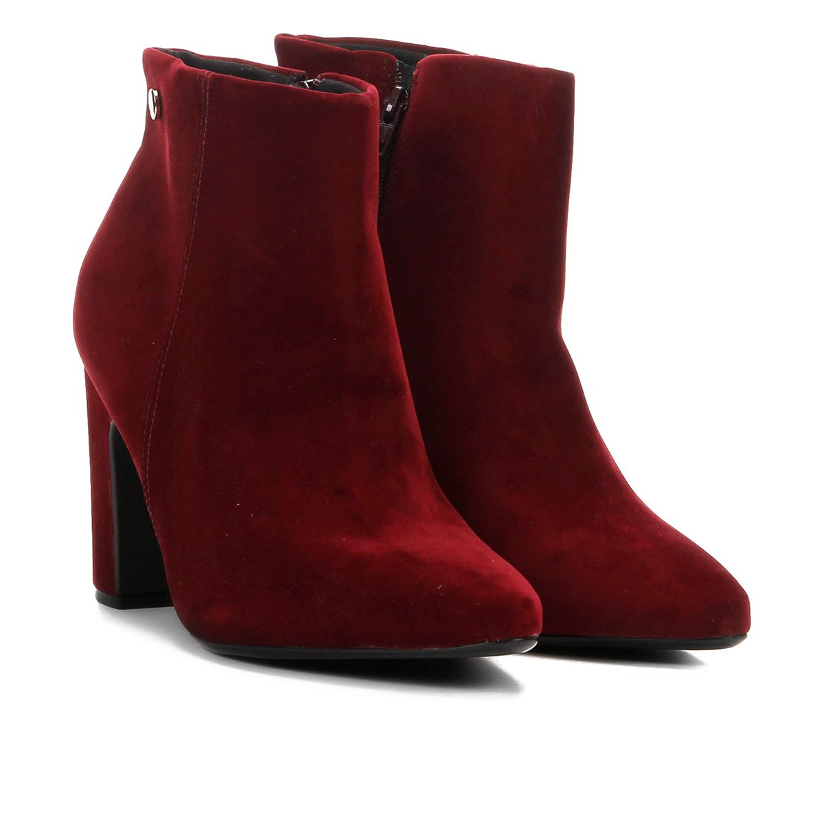 Bota feminino vizzano salto fino preto 3049233 - R$ 249.99, cor Preto  (estilo coturno, bico fino, com cadarço, salto bloco, em camurça) #97686,  compre agora | Shafa