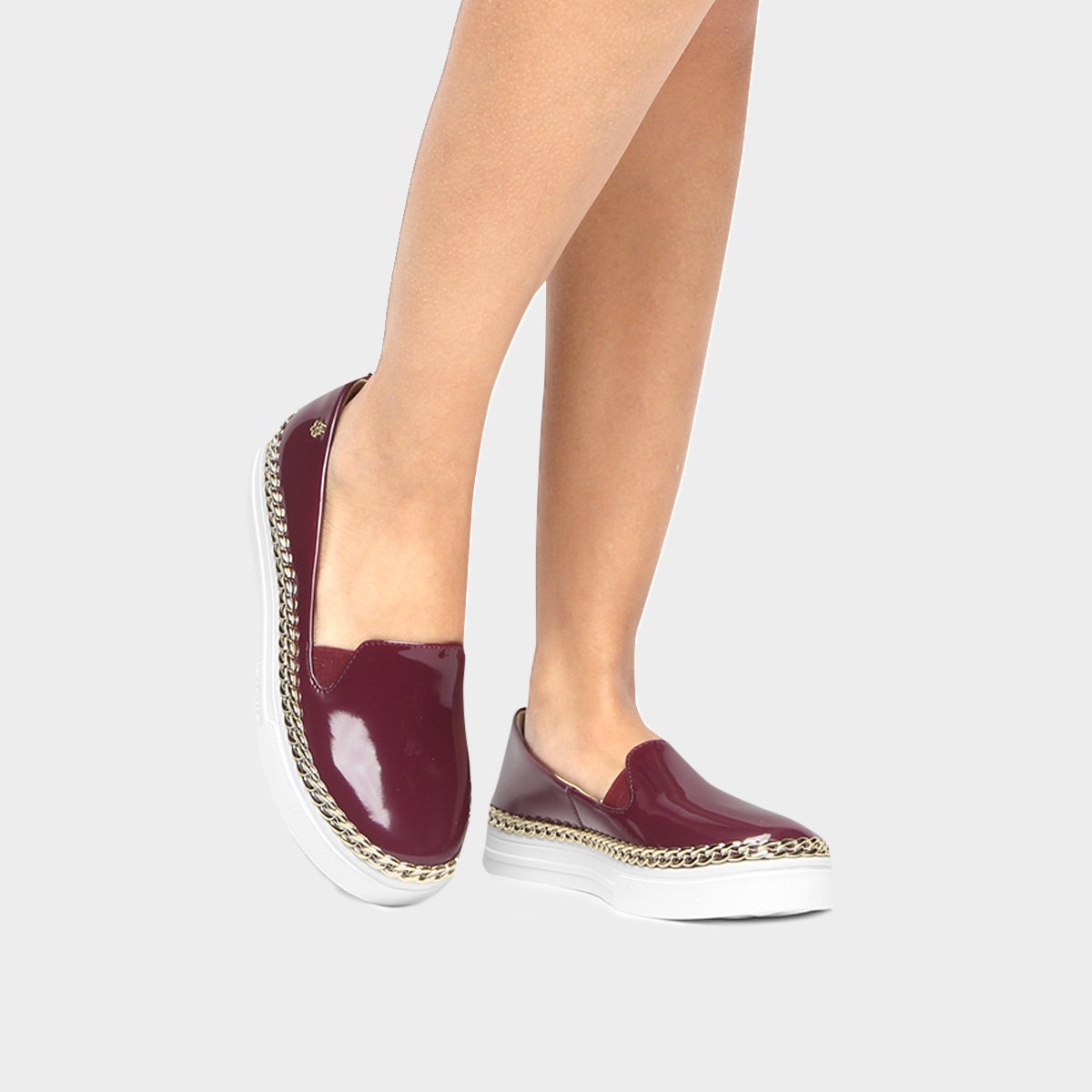 Tênis Petite Jolie Slip On Corrente