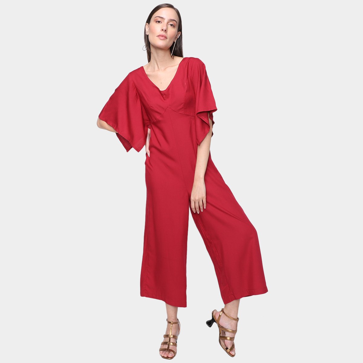 Macacão Pantacourt Mercatto Liso Feminino