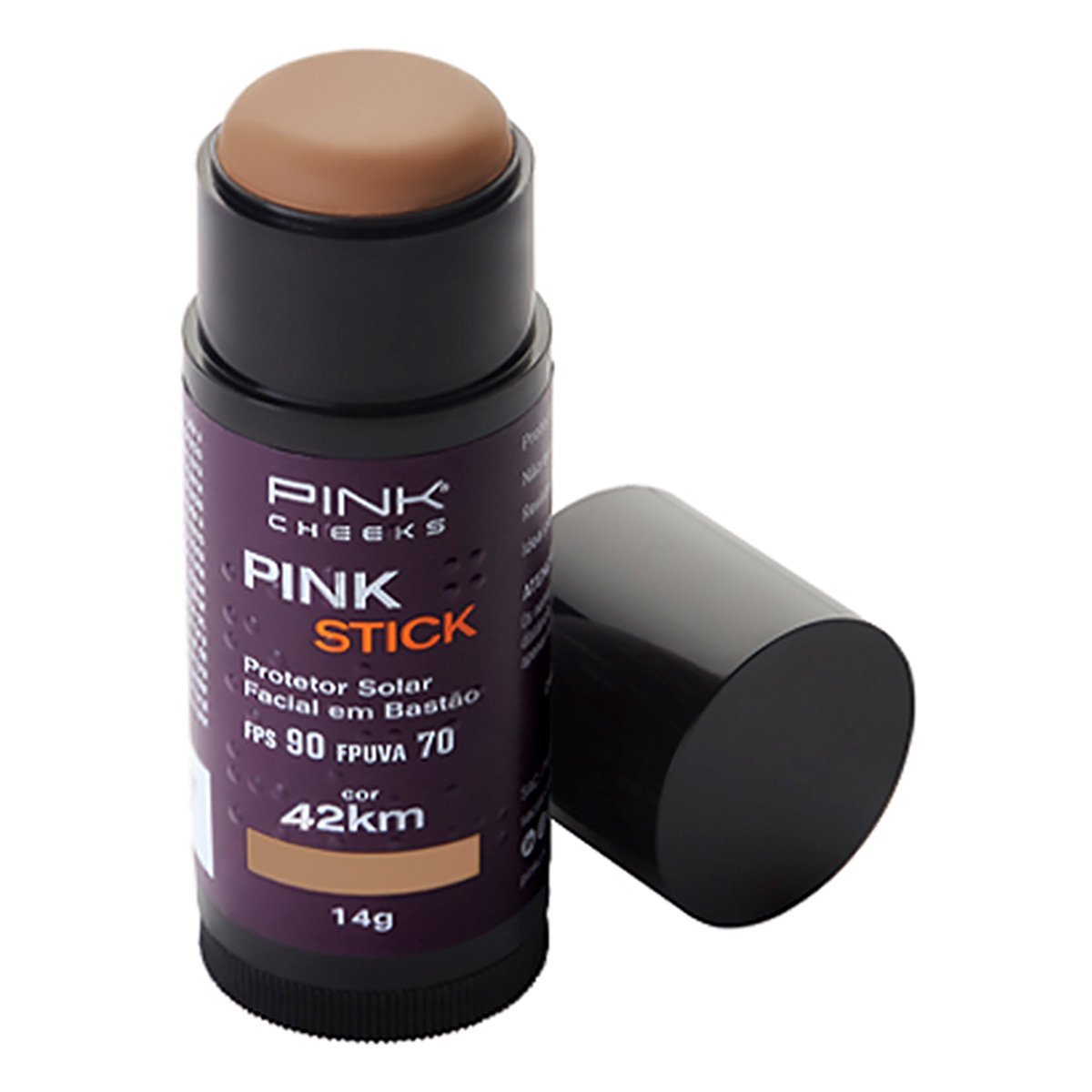 Protetor Solar Facial Pinkcheeks Pink Stick 42 Km FPS 90 FPUVA 70