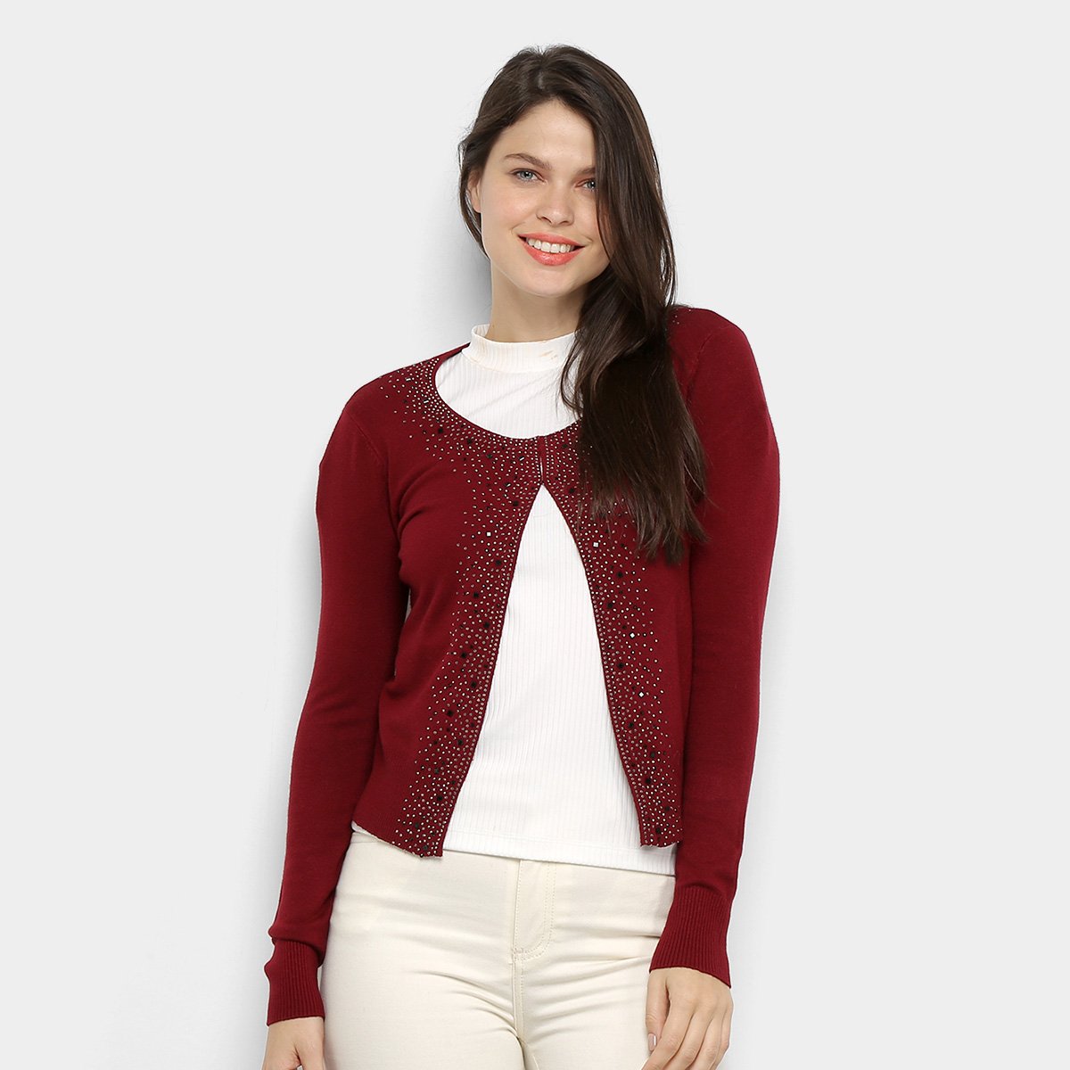 Cardigan Tricot Facinelli Hotfix Feminino
