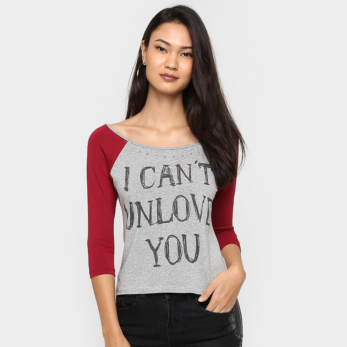 Blusa La Gata Bicolor Pedras