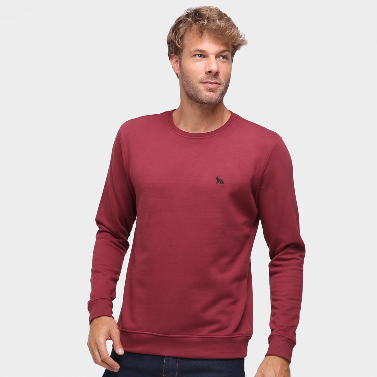 Moletom Acostamento Básico Liso Masculino