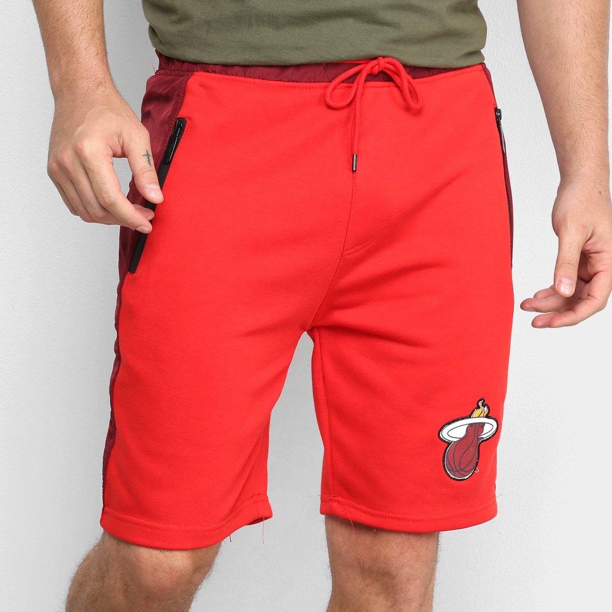 Bermuda NBA Miami Heat Moletom Masculina
