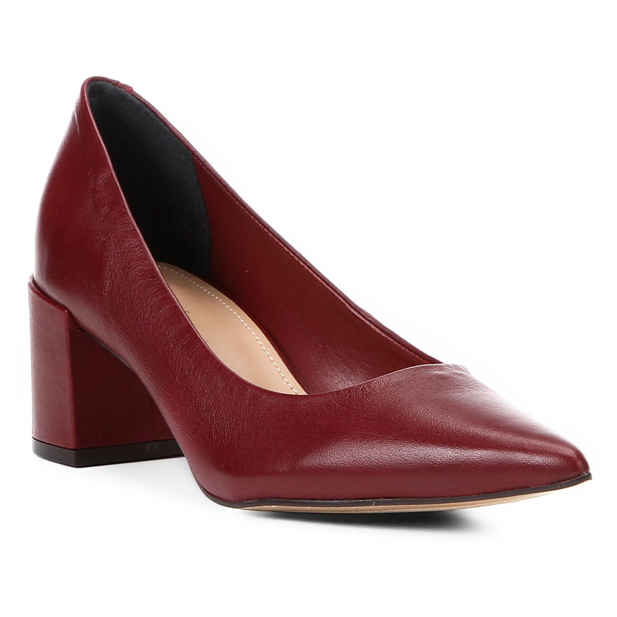 Scarpin Couro Shoestock Salto Médio Basic
